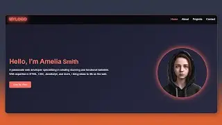 🚀 Build an Easy Portfolio Website with Glowing Logo & Profile Picture | HTML CSS Tutorial | MZCode01