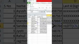 Excel shorts formula 