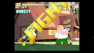 MUGEN Fight - Homer Simpson and Jenny vs. Peter Griffin and R.O.B.