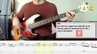 Michael Jackson Don't Stop 'Til You Get Enough BASS COVER + PLAY ALONG TAB + SCORE PDF