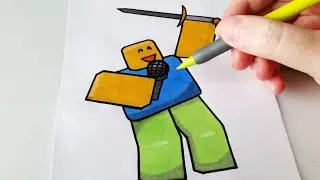 Drawing of Noob from Friday Night Funkin Bloxxin Mod