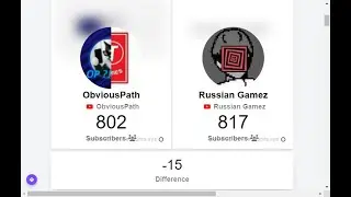 2nd PewDiePie VS T-Series(Russian Gamez VS ObviousPath)