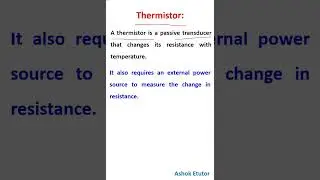 What is Thermistor? How does it Work? | Ashok Etutor