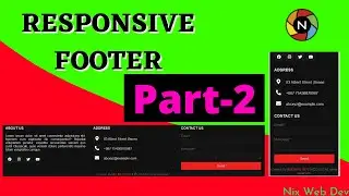 || Responsive Footer (part-2) || Creative Footer ||
