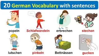 20 German Vocabulary With Sentences | 20 deutsche Vokabeln mit Sätzen