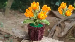 Kawaii DIY | Flower pot craft ideas| Pipe cleaner diy | Pipe cleaner craft ideas