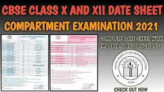 CBSE CLASS X & XII DATESHEET | COMPARTMENT EXAMS 2021 | SOLUTION ATLAS