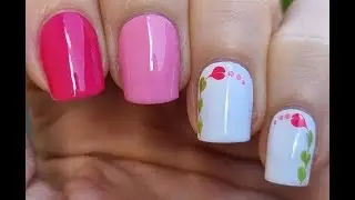 Pink Floral NAIL ART | Feminine NAILS Design At Home | Easy DIY 2023