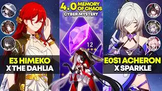 E3 Himeko x The Dahlia & E0S1 Acheron x Sparkle | Memory of Chaos 12 | Honkai Star Rail 4.0