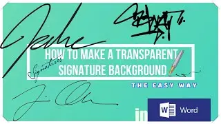 Make A Transparent Signature Background