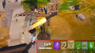 Eren Yeager uses ODM Gear & Thunder Spear in Fortnite x AOT collab