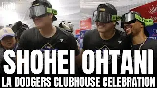 RAW: Shohei Ohtani & Los Angeles Dodgers Celebrate Dodgers World Series Berth in Dodgers Clubhouse