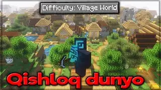 Minecraftda Cheksiz Qishloq 😲 O'zbekcha minecraft 