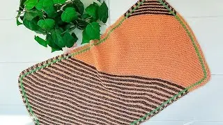 RUG (BLANKET), knitted with spokes from the corner (for the club 28 loops) //A rud with spokes fr...