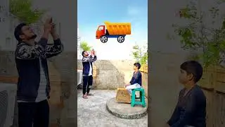 Flying tractor, JCB, truck & Roller to animals - Funny vfx magic 😄