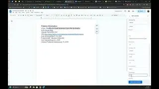Using Google Docs' Citation Tool