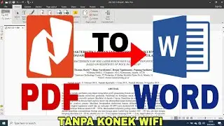 Cara konvert/merubah file PDF ke Word menggunakan Nitro Pro