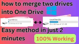 How to merge two partitions on windows | Combine two drives into one