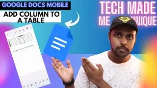 How to add column to a table in google docs mobile | how to add more column to a table in doc mobile