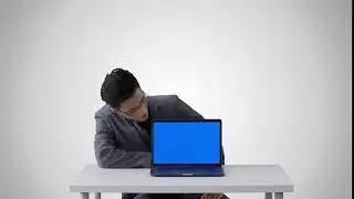 4k gray bottom business men in suits showing laptop image