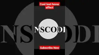 Cool text hover effect using css 