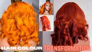 HAIR  Colour TRANSFORMATION ORANGE TO ORANGY BROWN || ENLBEAUTYHAIR