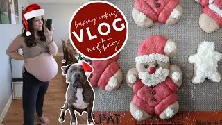 VLOG (mas?) | Very Pregnant. Nursery Sneak Peek. Christmas Decor Tour. Baking Santa Cookies & More.