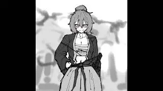 Samurai Girl Fight (Original animation) #shorts