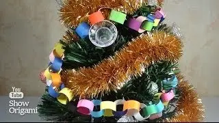 Новогодняя #гирлянда из бумаги своими руками