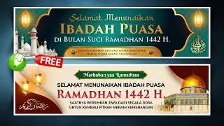 Tutorial: 2 Types of Ramadan 1442 H Banner Designs - CorelDRAW 