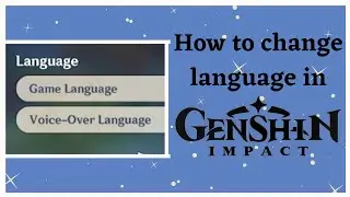 How to change the language in Genshin Impact - Voice Over and Text