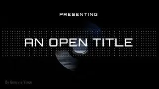 Custom Video Intro Branding (An Open Title - Vinyl)