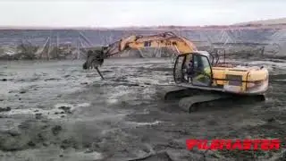 Очистка лагуны с навозом землесосом Pilemaster
