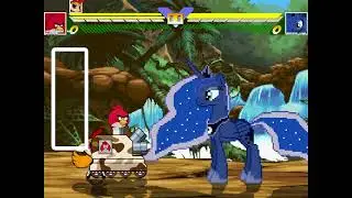 Mugen Request: Angry Birds Tank & DG Blossom vs Princess Luna