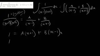 Integral of 1/(x-1)(x+1) using partial fractions