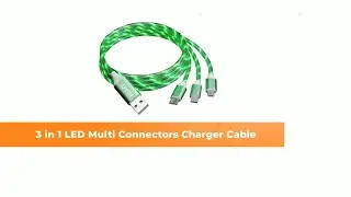 Multi Connectors Charger Cable Micro USB/USB Type C Fast Charging Cord Cool (CAD2088)