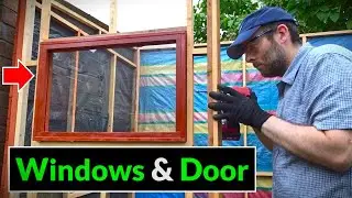 DIY Scrap Wood Shed Build Part 8 - Fitting the Door, Windows & Air Vent