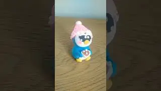 Пингвинчик из воздушного пластелина 🐧
