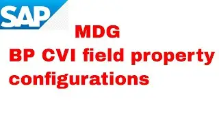 MDG BP CVI field configurations for address, sales area and company code data