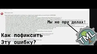 Ошибка после обновления в TmodLoader,е. Решение.