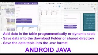 Android Java - Create a Dynamic Table And Save it into a CSV File in the Download Folder