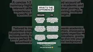 Difference between CV and Resume: 3 Things You Need to Know!