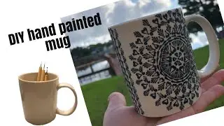 Acrylic mandala hand painted coffee mug by Gitka Schmidtova