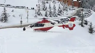 Eurocopter EC135 Helicopter Engine Startup and Takeoff