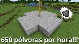 Como Fazer FARM DE CREEPER/PÓLVORA Simples e Eficiente!!!
