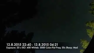 Perseid Nighttimelapse (GoPro hero 4 black - 12.8.2015)