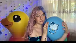 ASMR | Inflatables + Balloons | Deflating a Giant Inflatable Duck and Balloon Popping