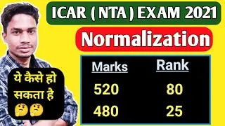 icar normalisation process 2021 | icar Rank vs percentile 2021| icar ug  Rank 2021 and process
