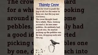 English Story | The Thirsty Crow story in english | moral stories in english