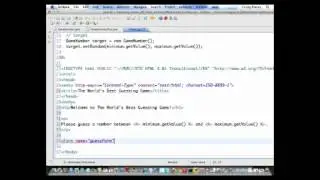 Creating the index.jsp for the Guessing Game Example (JSP only version)